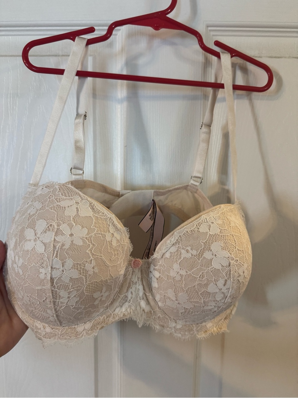 Victoria's Secret Cream Lace Balconette Bra